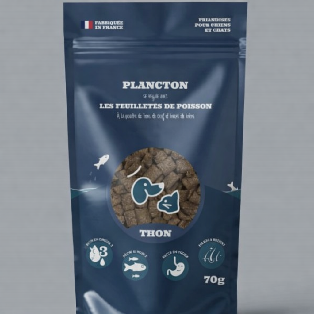 Friandises naturelles au poisson pour chiens et chats, à base de thon