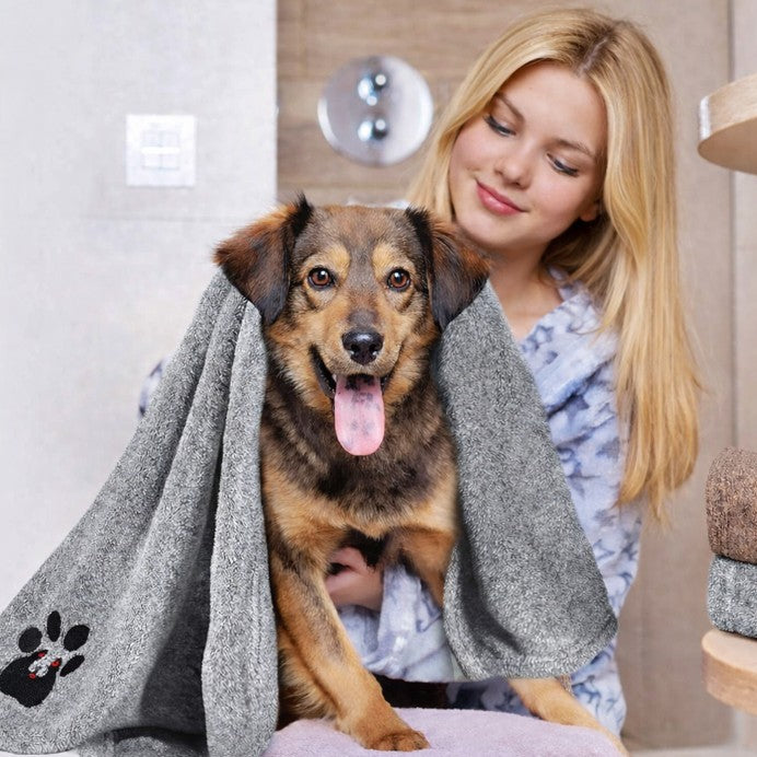 Serviette microfibre ultra absorbante pour chien et chat ChoupiPatte