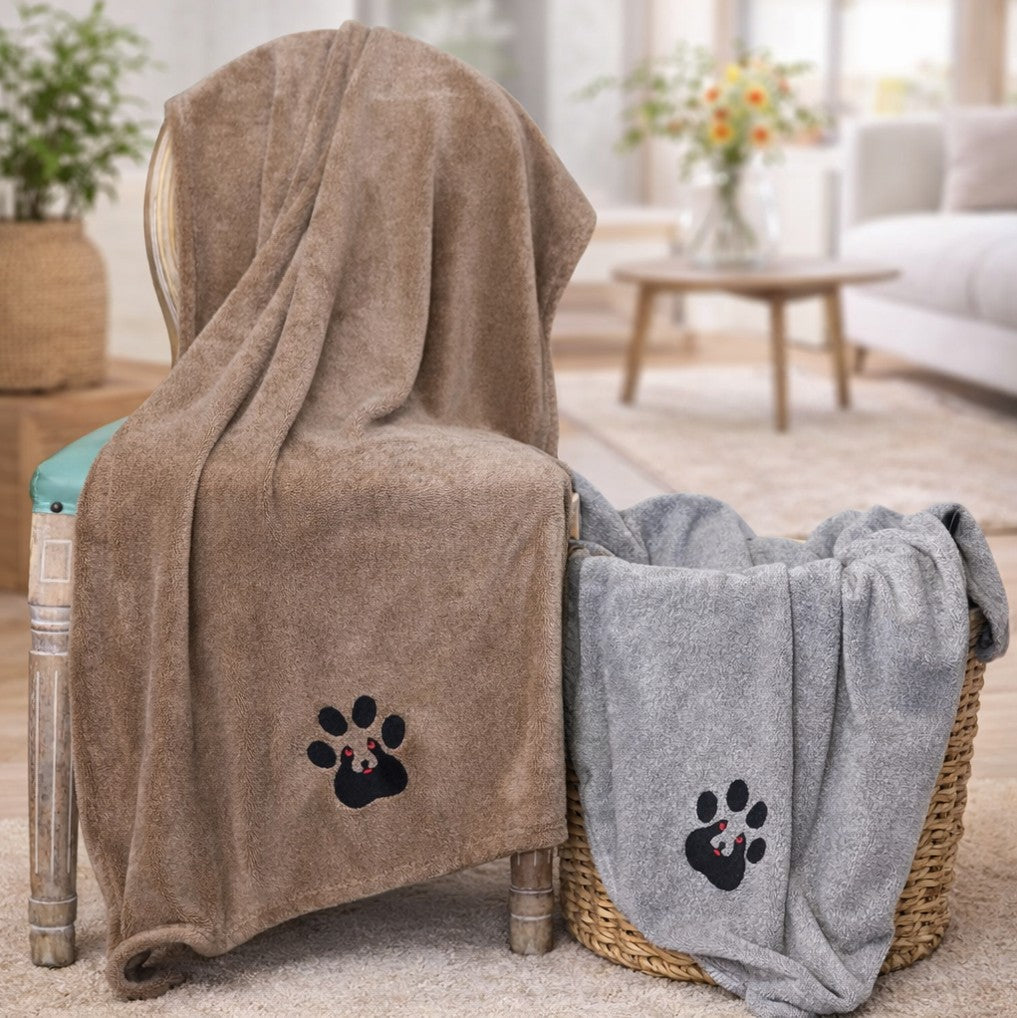Serviette microfibre ultra absorbante pour chien et chat ChoupiPatte