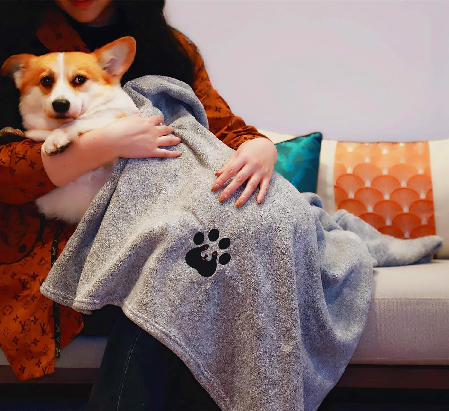 Serviette microfibre ultra absorbante pour chien et chat ChoupiPatte